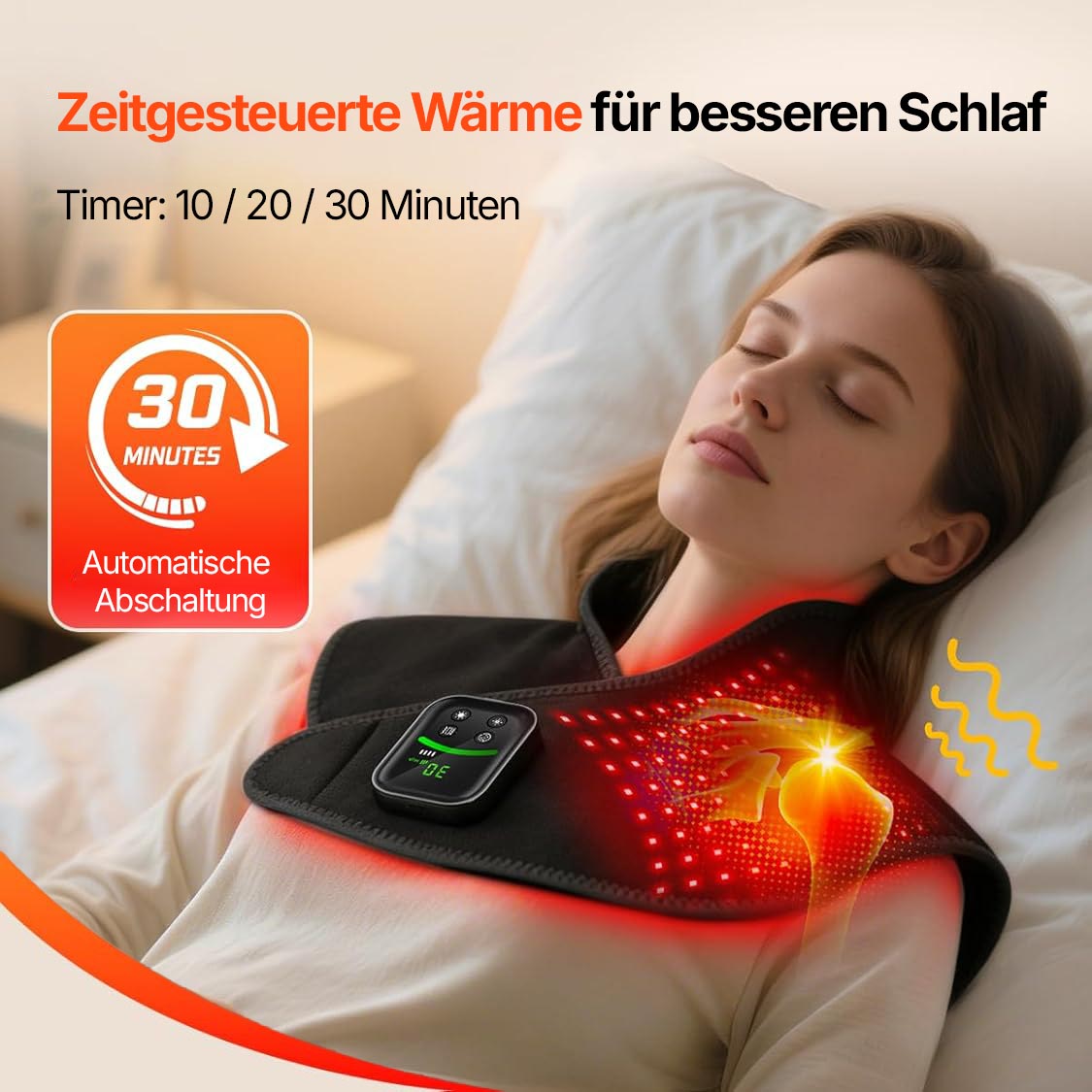 Regain neck and shoulder heating pad with timer function for better sleep