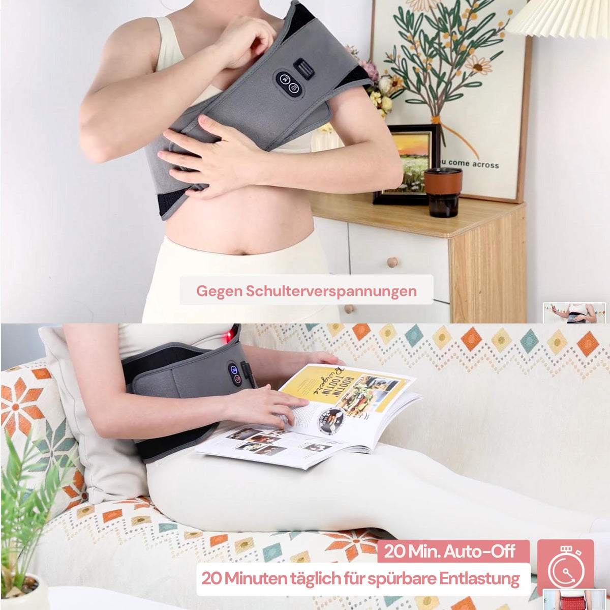Regain InfraCore red light belt for shoulder tension, with automatic shut-off